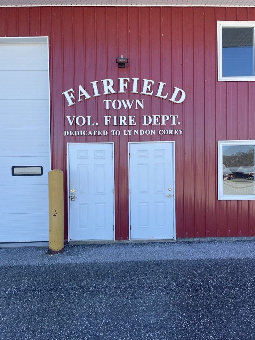 Fairfield Town Fire Department at 4964 VT Route 36, Fairfield, Vermont