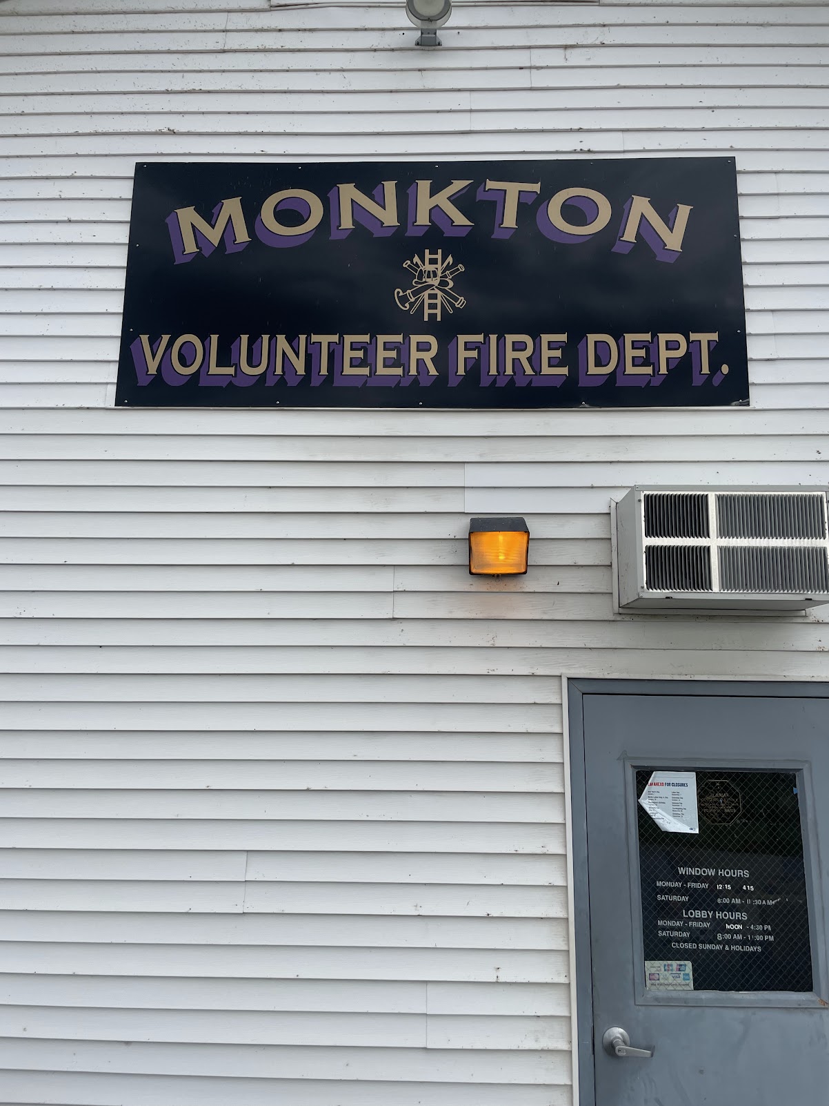 Monkton Fire Department at 3747 States Prison Hollow Rd, Monkton, Vermont
