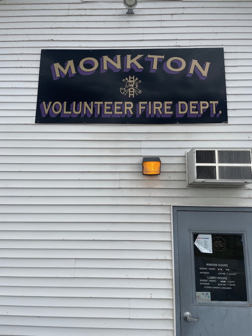 Monkton Fire Department at 3747 States Prison Hollow Rd, Monkton, Vermont